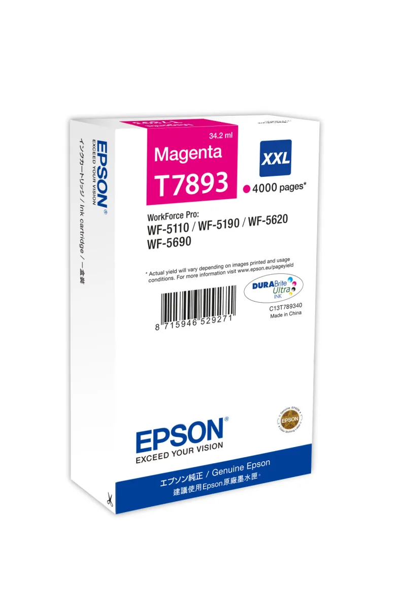 Epson Cartouche T7893 Magenta XXL pour WF-5xxx