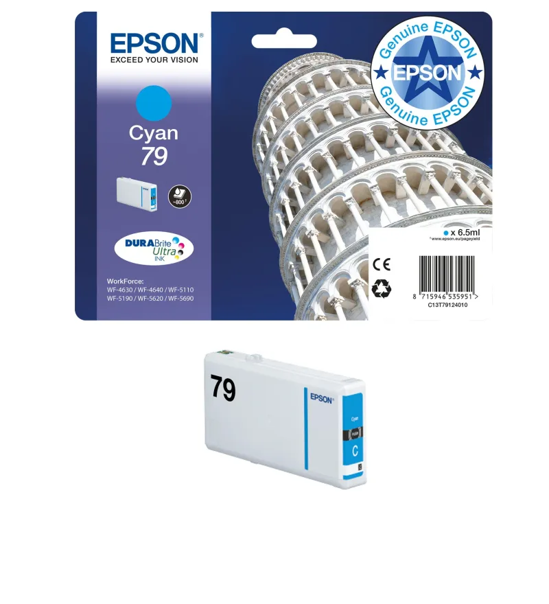 Epson Cartouche T7912 Cyan L pour WF-5xxx